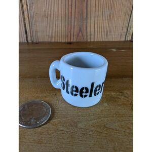 Vintage Miniature Coffee Mug NFL Football Tiny Shot Glass Pittsburg Steelers